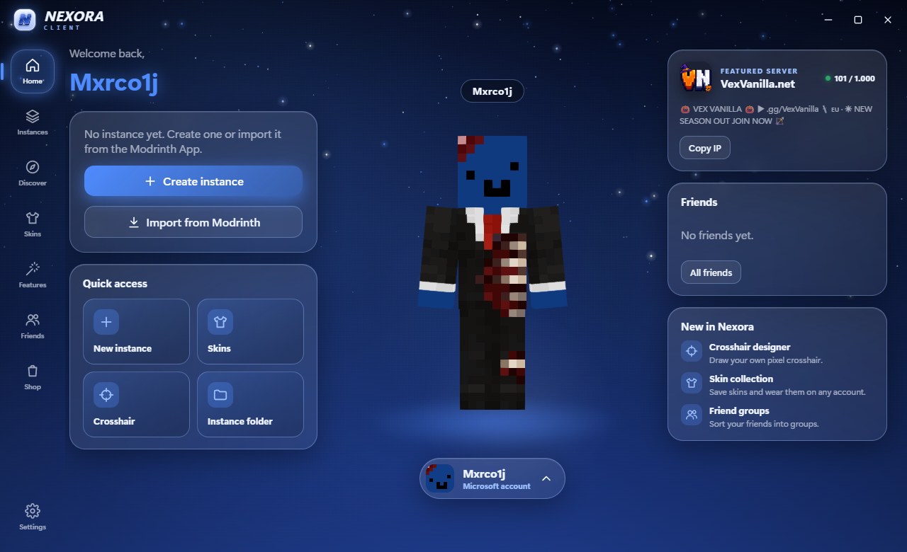Nexora launcher – home